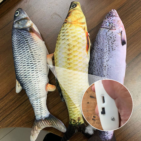Electric Jumping Fish Toy for Pets β No Catnip Version