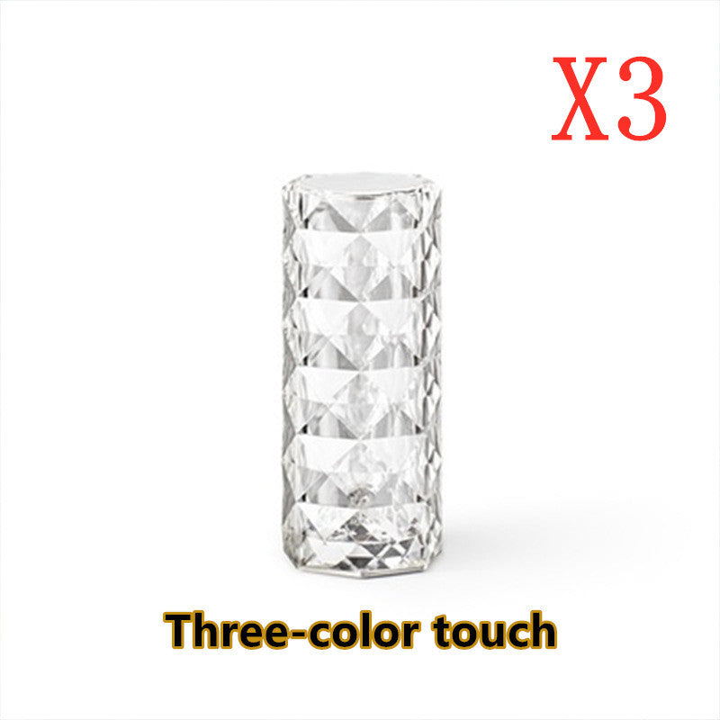Nordic Crystal USB Lamp β Touch Dimmer Rose Night Light