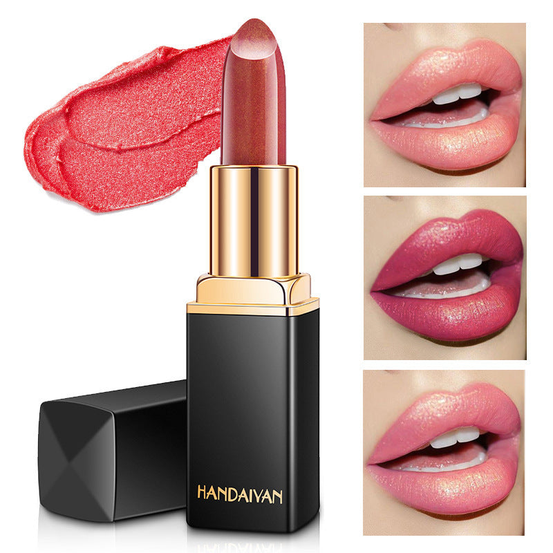 Metallic Pearlescent Lipstick Gilt Shine Color-Changing Lip Beauty