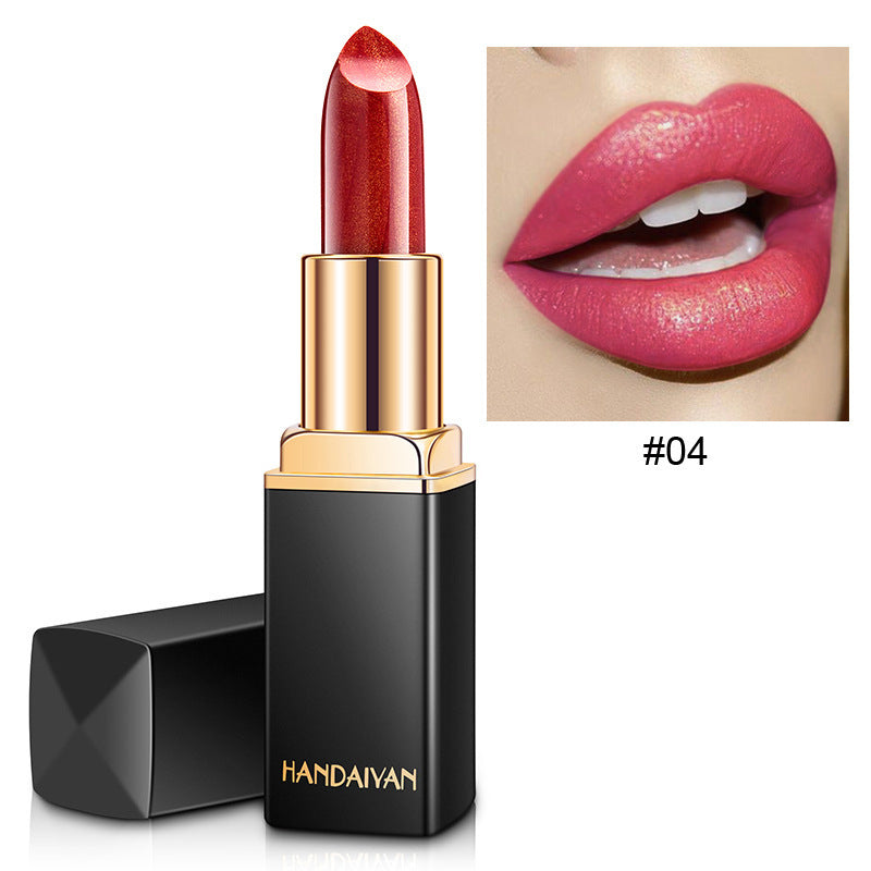 Metallic Pearlescent Lipstick Gilt Shine Color-Changing Lip Beauty