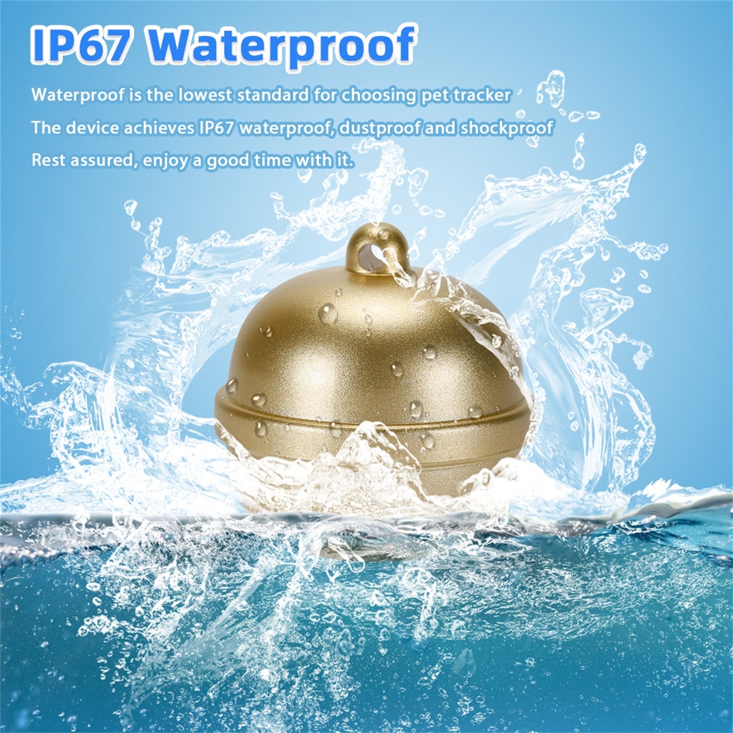 Pet GPS Bell Locator Ring โ Waterproof, Cat/Dog, G15 Tracker