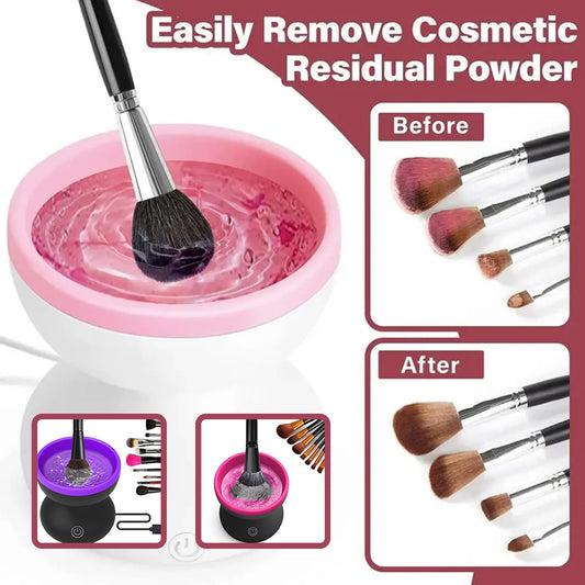 Electric USB Makeup Brush Cleaner Machine Portable Automatic Tool Set