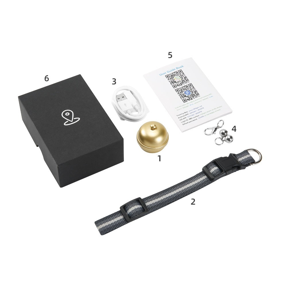 Pet GPS Bell Locator Ring โ Waterproof, Cat/Dog, G15 Tracker
