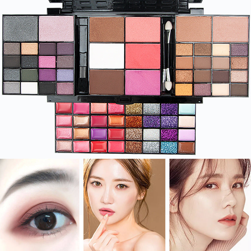 74-Color Makeup Set with Lip Gloss, Blush & Eyeshadow