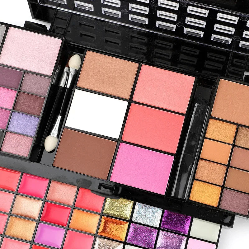 74-Color Makeup Set with Lip Gloss, Blush & Eyeshadow