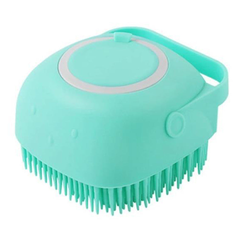 Silicone Pet Bath Glove Brush with Shampoo Dispenser Comb