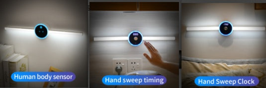 Smart LED Sensor Cabinet Light β Clock, Timer, Removable, Motion