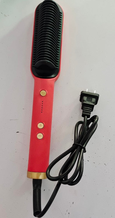 2-in-1 Hair Straightener & Curler Hot Comb Ion Brush