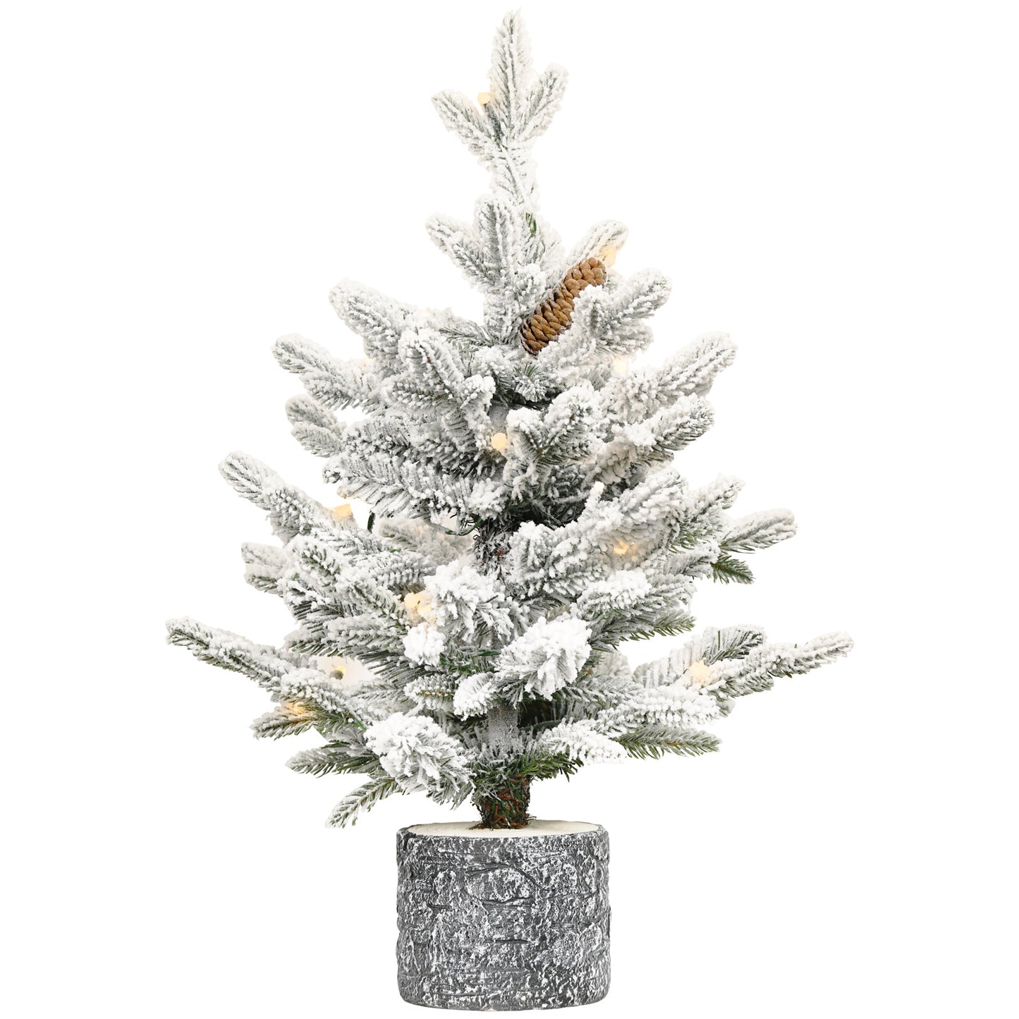2,3,4,5,6ft PE PVC Decorated Flocking Basin Tree Artificial Christmas Tree