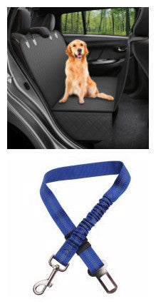Dog Car Seat Cover Hammock with Mesh, Zipper, Pocket, Protector