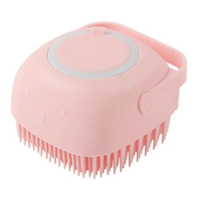 Silicone Pet Bath Glove Brush with Shampoo Dispenser Comb