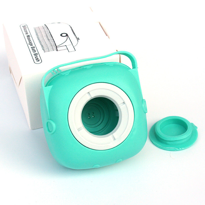 Silicone Pet Bath Glove Brush with Shampoo Dispenser Comb