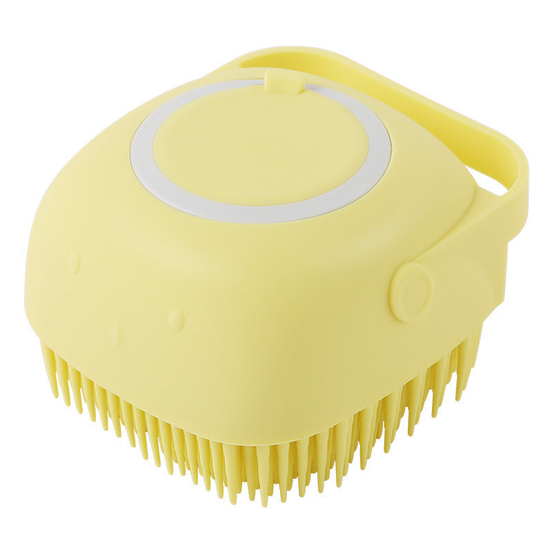 Silicone Pet Bath Glove Brush with Shampoo Dispenser Comb