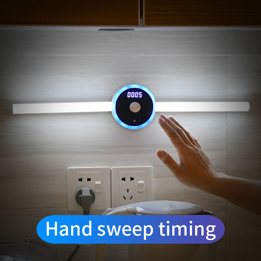 Smart LED Sensor Cabinet Light – Clock, Timer, Removable, Motion