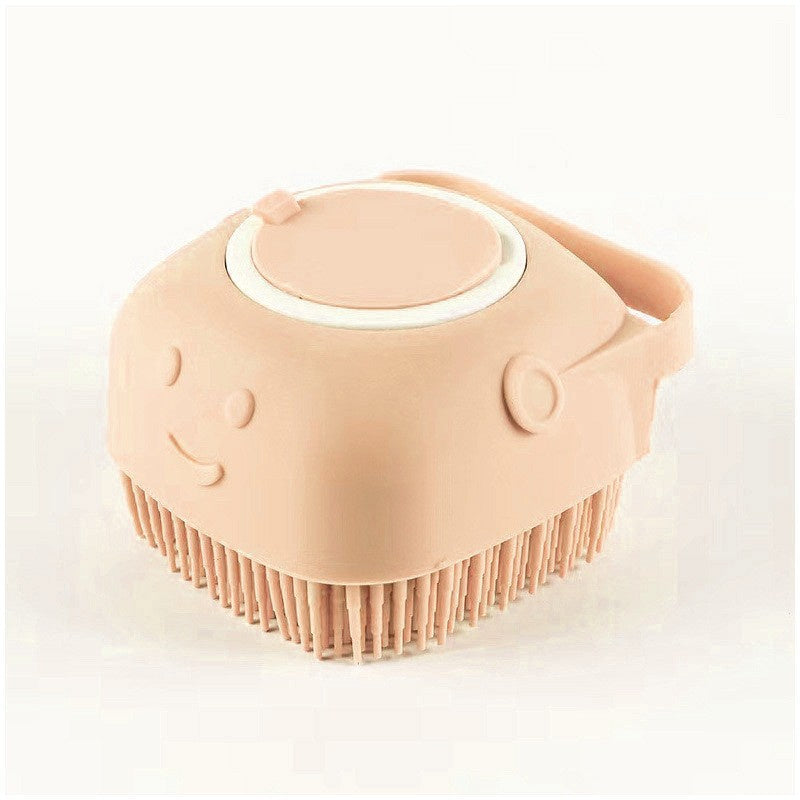 Silicone Pet Bath Glove Brush with Shampoo Dispenser Comb